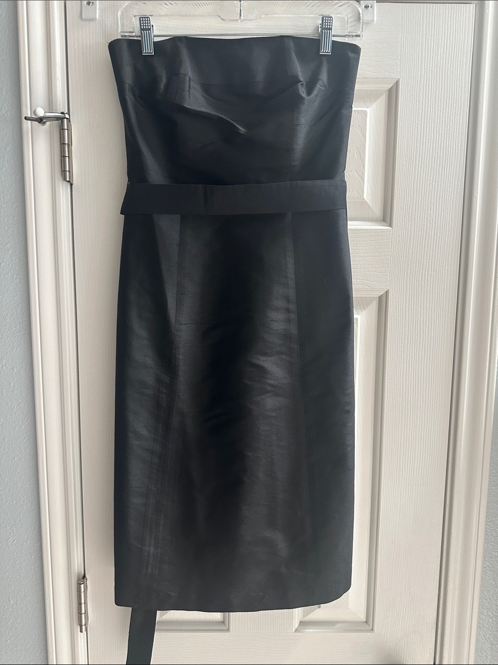 Y2K 2000s Strapless Little Black Dress Size 4 Silk USA Cocktail Capsule Classic